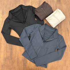 تصویر سویشرت تو کرکی زنانه گرم و راحت (قهوه‌ای، شیری، طوسی، مشکی) سایز L تا 3XL 