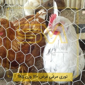 تصویر توری مرغی عرض 120 وزن 6kg 