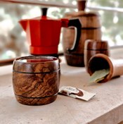 تصویر فنجان کوچک طرح بشکه ای wooden cup