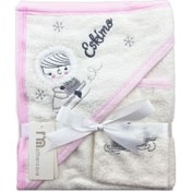 تصویر ست حوله 2 تکه نوزاد دخترانه طرح اسکیمو پاپو Papo Eskimo ا Papo Eskimo 2 Piece Baby Girl Towel Set Papo Eskimo 2 Piece Baby Girl Towel Set