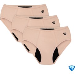 تصویر شورت فول‌پد تاپیک بسته 3 عددی کرم مدل لیلیوم 