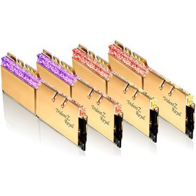 تصویر رم دسکتاپ جی اسکیل DDR4 چهار کاناله 3200 مگاهرتز CL16 مدل Trident Z Royal Gold ظرفیت 128 گیگابایت ا G.SKILL Trident Z Royal Gold DDR4 3200MHz CL16 Quad Channel Desktop RAM - 128GB G.SKILL Trident Z Royal Gold DDR4 3200MHz CL16 Quad Channel Desktop RAM - 128GB