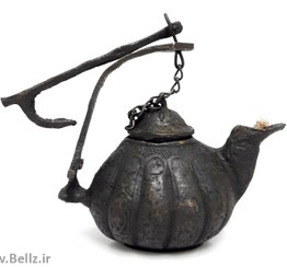 تصویر قوری چراغ پیسوز برنجی (طرح قوری) - کد ۱ 