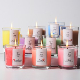 تصویر شمع لیوانی معطر رنگی 