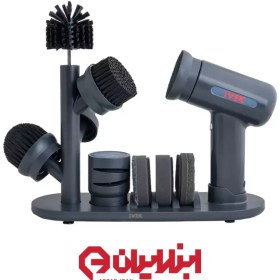 تصویر ست ابزار شستشو و پولیش شارژی 9 پارچه ایوک مدل K-7272V 