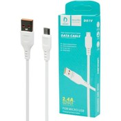 تصویر کابل تبدیل USB به microUSB دن‌من مدل D01V طول ۱ متر USB to microUSB converter cable, model D01V, length 1 meter