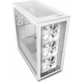 تصویر کیس کامپیوتر ان زی ایکس تی مدل H7 Elite Matte White NZXT H7 Elite Matte White RGB Mid Tower Computer Case