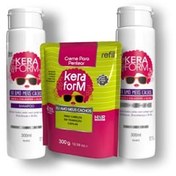 تصویر 3 تیکه اصلی کیت فر های خشک 300 میل(شامپو+نرم کننده+کرم مو) 