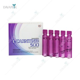 تصویر ویال ال کارنیتین 500 میلی گرم بی اس کی 10 عددی BSK L-Carnitine 500 Vials