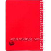 تصویر دفتر یادداشت 1/12 طلقی بغل سیم 160 برگ سادات کد F-120 