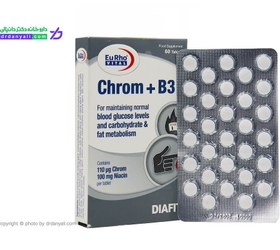 تصویر قرص كروم ب3 60 عددی یوروویتال Yurho Vital Chrom B3 60 Tabs