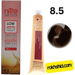 تصویر رنگ مو نیترو پلاس بلوند طلایی روشن شماره8.5 Nitro-hair-color-light-golden-blonde- No 8.5