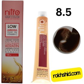 تصویر رنگ مو نیترو پلاس بلوند طلایی روشن شماره8.5 Nitro-hair-color-light-golden-blonde- No 8.5