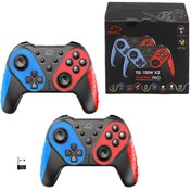 تصویر دسته بازی بی سیم کامپیوتر تسکو (TSCO) مدل TG 150W X2(بسته 2 عددی) TSCO TG 150W X2 2-in-1 Wireless Game Pad