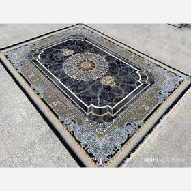 تصویر فرش ماشینی جدید کاشان نقشه زیبای پناه سایز ۱۲ متری 