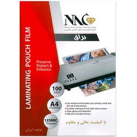 تصویر طلق پرس A4 براق 125 میکرون مدل NAC بسته 100 عددی 