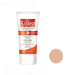 تصویر کرم ضد آفتاب فاقد چربی الارو SPF50 مناسب پوست چرب و جوش دار ۴۰ میلی لیتر - رنگ: بژ روشن Ellaro Sunscreen Cream SPF 50+ Oil Free 40 ml