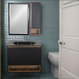 تصویر فول ست روشویی کابینتی لاکسورا مدل L230 سایز 70 (مشکی) 