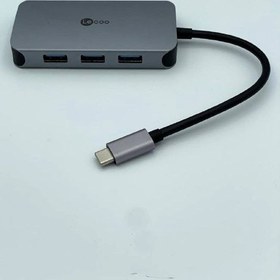 تصویر هاب TYPE-C چندکاره لکو مدل Lecoo LKC1345H LECOO 6in1 Type-C Hub 3*USB 3.0 / HDMI 4K / VGA / PD Adapter of Apple MacBook USB interface & Android - Plug and Play | LKC1345H