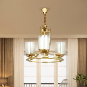 تصویر لوستر مدرن چشمه نور مدل رسا ۳ شعله با پروفیل 