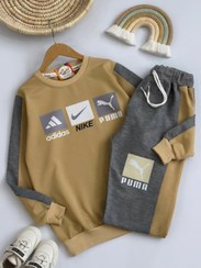 تصویر بلوز شلوار پسرانه نایک پوما ادیداس - کرم / ۷۰ 