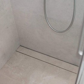 تصویر کفشور استیل 304 سرامیکخور ضد زنگ نوین پخش - کروم Tile insert FloorDrain 30*6/5cm