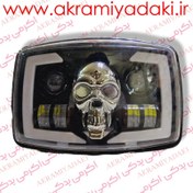 تصویر چراغ جلو بلوری تایگر اسکلتی ۶ لنزه مناسب موتورسیکلت 