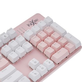 تصویر کیبورد باسیم گیمینگ فاکس ایکس ری مدل FXR-HKM-68 PINKLOVE FXR-HKM-68 keyboard