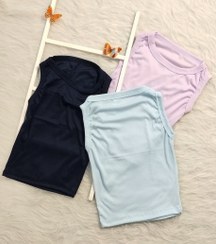 تصویر تاپ کبریتی زنانه مدل ۲۴ رنگ سرمه ای 