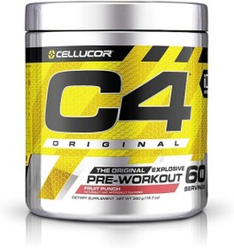 تصویر پودر میوه قبل از تمرین Cellucor C4 اورجینال | ویتامین C برای تقویت سیستم ایمنی | ZERO SUGAR انرژی قبل از تمرین برای مردان و زنان | کافئین 150 میلی گرم + بتا آلانین + کراتین | 60 وعده - بسته بندی ممکن است متفاوت باشد - ارسال 20 روز کاری ا Cellucor C4 Original Pre Workout Powder Fruit Punch|Vitamin C for Immune Support|ZERO SUGAR Preworkout Energy for Men & Women|150mg Caffeine + Beta Alanine + Creatine|60 Servings-Packaging May Vary Cellucor C4 Original Pre Workout Powder Fruit Punch|Vitamin C for Immune Support|ZERO SUGAR Preworkout Energy for Men & Women|150mg Caffeine + Beta Alanine + Creatine|60 Servings-Packaging May Vary