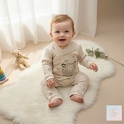 تصویر لباس نوزاد کوکالو طرح sheep | پنبه‌ای کبریتی مناسب 0 تا 12 ماه 