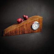 تصویر ساعت رومیزی چوبی انار جفتی 