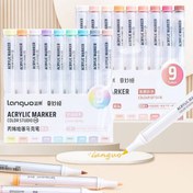 تصویر ست ماژیک اکریلیک ۹ رنگ LANGUO سری استودیو 