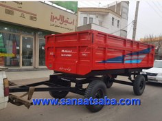 تصویر تریلی پشت تراکتوری و پشت خاوری لبه 50 سانتی ظرفیت بار 8 تن ورق 4 میل بدنه 5 میل کف با جک کمپرسی به پشت و بغل سفارشی سایز 320 سانت در 200 سانت 