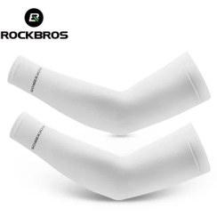 تصویر ساق دست ورزشی راکبراس رنگ مشکی و سفید 