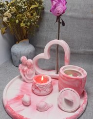 تصویر ست دکوری سنگی ولنتاین (7پارچه) Valentine stone decoration set