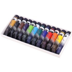 تصویر رنگ اکریلیک 12 رنگ پارس Pars Acrylic Paint 12 Colors