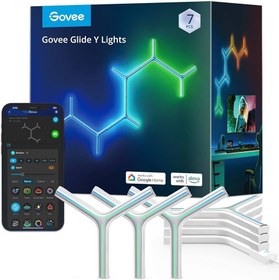 تصویر پنل روشنایی هوشمند 7 عددی گووی مدل Govee Glide RGBIC Y Lights H6065 