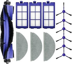 تصویر قطعات یدکی جایگزینی Cenxi برای EUFY Robovac X8 / X8 Robot Robot 1 برس اصلی 6 برس جانبی 3 فیلتر 3 فیلتر 3 لوازم جانبی پد Mop (13 بسته) CENXI Replacement Spare Parts for Eufy RoboVac X8 / X8 Hybrid Robot Vacuum 1 Main Brush 6 Side Brush 3 Filter 3 Mop Pad Accessories (13 Pack)