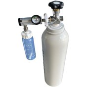 تصویر کپسول اکسیژن 20 لیتری چینی به همراه مانومتر medical oxygen cylinder 20l