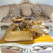 تصویر سرویس پذیرایی چوب گردو‌ - سینی 