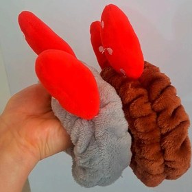 تصویر هدبند پاپیونی - طوسی 