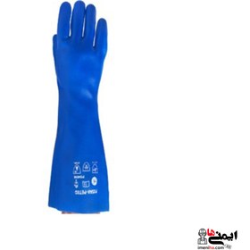 تصویر دستکش ضد حلال پوشا (بلند-آبی) Anti-acid-gloves-pusha-high