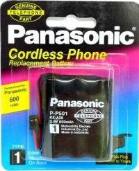 تصویر باتری تلفن بی سیم p501 مدل P 501 باطری اصلی تلفن پاناسونیک و .. panasonic اورجینال 3.6 ولت 3.6V 