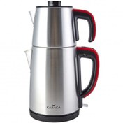 تصویر چای ساز برقی کاراجا مدل DEM KEYFI ظرفیت ۲ لیتر با کتری استیل 