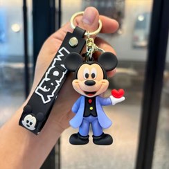 تصویر جاکلیدی سیلیکونی فانتزی طرح میکی موس عاشق 