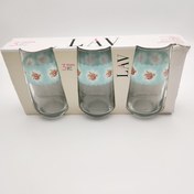 تصویر لیوان لعل بسته ۳ عددی مدل MONA برند لاو ترکیه _ شناسه کالا : LAL376 MONA