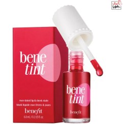 تصویر رژ لب مایع طبیعی ماندگاری بالا تینت لب و گونه رز بنفیت رنگ کد 14594 اورجینال Tint Lip & Cheek Rose Natural Long lasting lip gloss BENEFIT