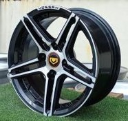 تصویر رینگ اسپرت سایز 15 مدل ووسن طرح استرامبولی رخ مشکی اروند Wheel 15 Inch ARVAND