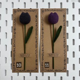 تصویر گل لاله بافتنی 